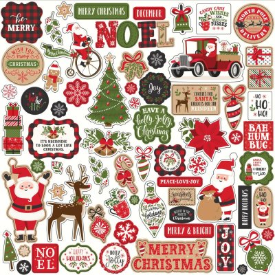 Echo Park 12"x12" Cardstock Stickers - My Favorite Christmas Elements