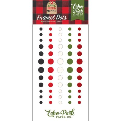 Echo Park Adhesive Enamel Dots - My Favorite Christmas (60 pack)