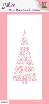 Nellies Choice Mixed Media Stencils - Slimline Xmas Tree