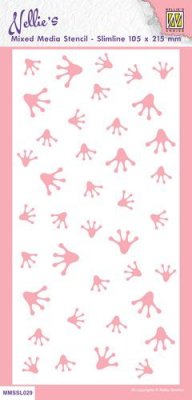 Nellies Choice 105x205mm Mixed Media Stencil - Slimline Frog