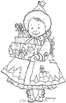 Stamping Bella Unmounted Rubber Stamp - Noelle bearing Gifts