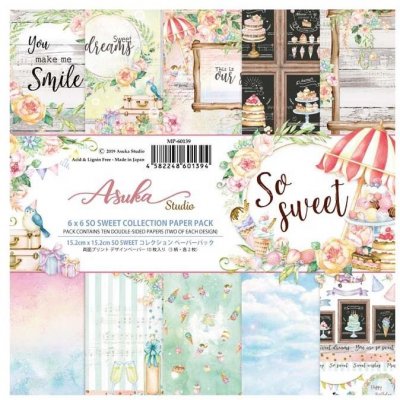 Asuka Studio 6"x6" Double-Sided Paper Pack - So Sweet (10 sheets)
