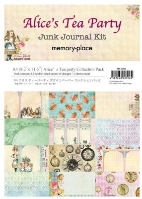 Memory Place A4 Double-Sided Paper Pack - Alice's Tea Party (12 sheets)
