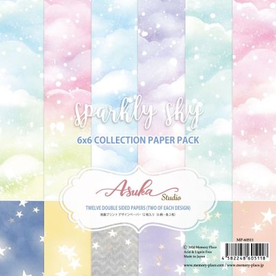 Asuka Studio 6"x6" Double-Sided Paper Pack - Sparkly Sky (12 sheets)