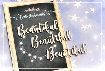 Asuka Studio Memory Place Embellishment Chipboard - Beautiful