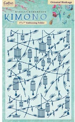 Crafters Companion Kimono Embossing Folders - Birdcage