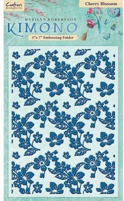 Crafters Companion Kimono Embossing Folders - Cherry Blossom