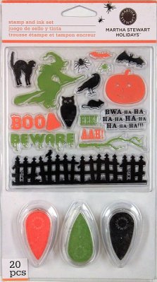 Martha Stewart Crafts - Friendly Halloween Clear Stamp Set