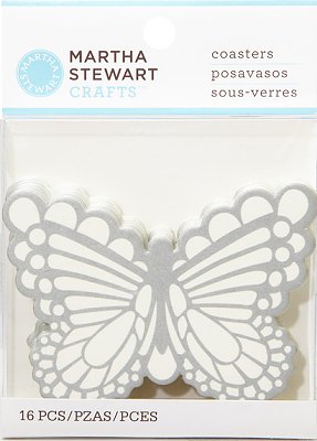Martha Stewart Doily Lace Butterfly Coasters (16 pieces)