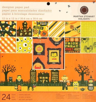 Martha Stewart Crafts - 12"x12" Friendly Halloween Paper Pad (24 sheets)