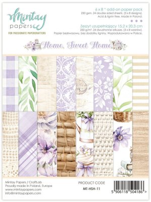 Mintay 6”x8” Add-On Paper Pack - Home Sweet Home (24 sheets)