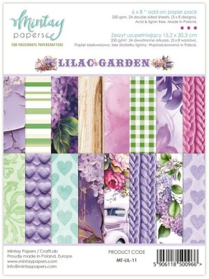 Mintay 6”x8” Add-On Paper Pad - Lilac Garden (24 sheets)