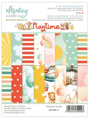 Mintay Papers 6”x8” Add-On Paper Pad - Playtime (24 sheets)