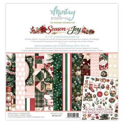 Mintay 12”x12” Scrapbooking Paper Set - Season of Joy