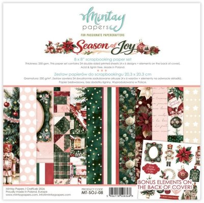 Mintay 8”x8” Scrapbooking Paper Set - Season of Joy