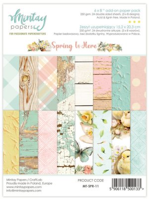 Mintay Papers 6”x8” Add-On Paper Pad - Spring Is Here (24 sheets)