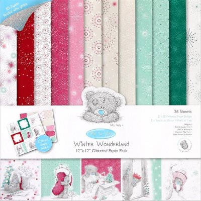 Me to You - 12 x 12 Glitter Paper Pack Winter Wonderland (26 sheets)