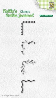 Nellies Choice Clear Stamps - Journal Corners Set #1