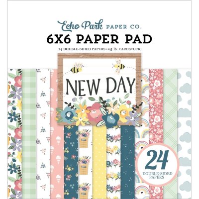 Echo Park 6"x6" Paper Pad - New Day (24 sheets)