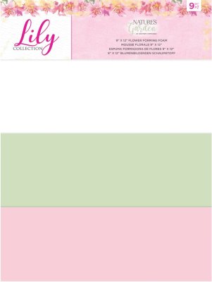 Crafters Companion 9”x12” Flower Forming Foam - Natures Garden Lily Collection (9 sheets)