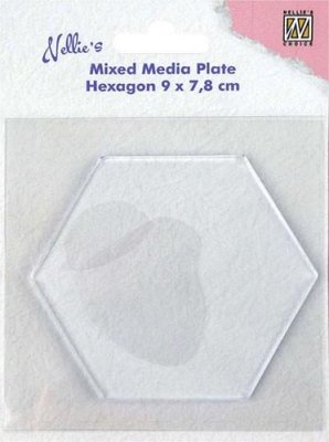 Nellies Choice Mixed Media Gel Plate - Hexagon-Shape