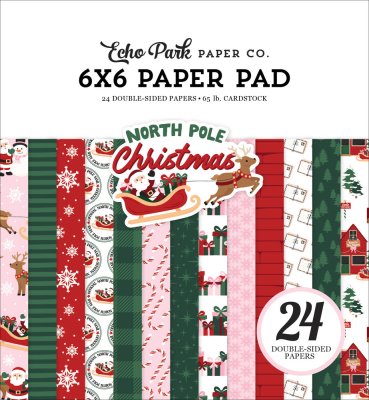 Echo Park 6”x6” Paper Pad - North Pole Christmas (24 sheets)