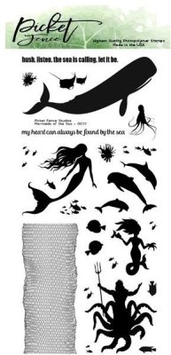 Picket Fence Studios 4"x8" Stamp Set - Mermaids Of The Sea