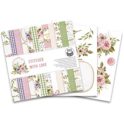 Piatek13 6x6‘‘ Paper Pad - Stitched with Love (24 sheets)