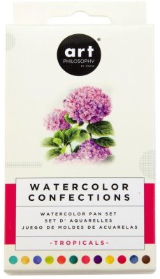 Prima Marketing Watercolor Confections Watercolor Pans - Tropicals (12 pack)