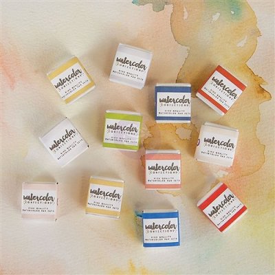 Prima Marketing Watercolor Confections Watercolor Pans - Decadent Pies (12 pack)