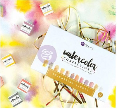 Prima Marketing Watercolor Confections Watercolor Pans - Shimmering Lights (12 pack)