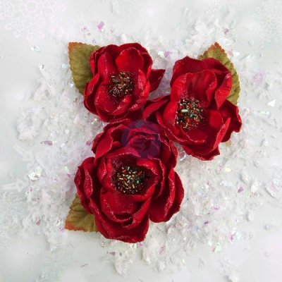 Prima Sweet Peppermint Flowers - December 25 (3 pack)