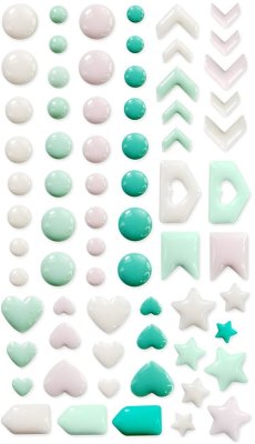 Prima Adhesive Enamel Shapes - Havana (69 pack)