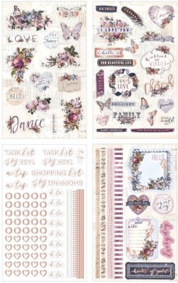 Prima Cardstock Stickers with Foil Accents - Lavender Collection