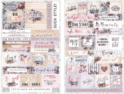 Prima Quote Cardstock Stickers with Foil Accents - Lavender Collection