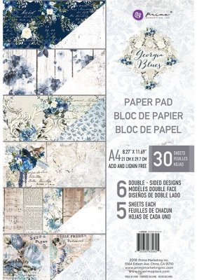Prima Marketing A4 Paper Pad - Georgia Blues (30 sheets)