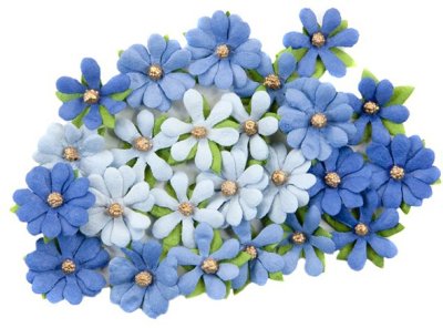 Prima Marketing Mulberry Paper Flowers - Marina Golden Coast (24 pack)