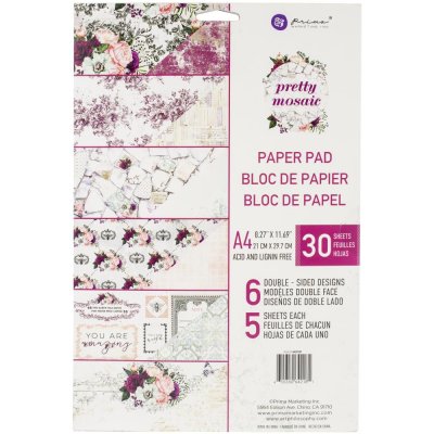 Prima A4 Double-Sided Paper Pad - Pretty Mosaic (30 sheets)