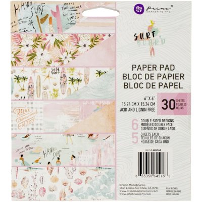Prima 6"x6" Double-Sided Paper Pad - Surfboard (30 sheets)