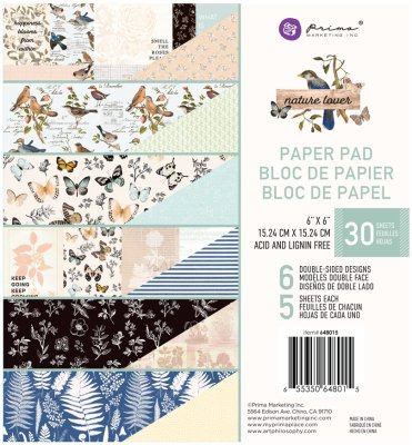 Prima Marketing 6"x6" Double-Sided Paper Pad - Nature Lover (30 sheets)