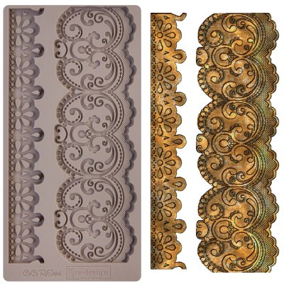 Prima Marketing 5"x10"x8mm Re-Design Mould - Border Lace