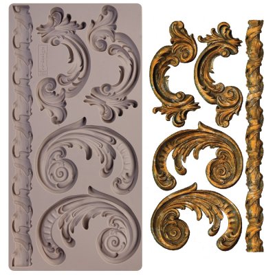 Prima Marketing 5"x10"x8mm Re-Design Mould - Lilian Scrolls