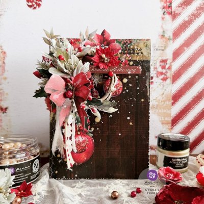 Prima Marketing Paper Flowers - From The North Pole Berry Delight (15 pack)