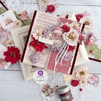 Prima Marketing Paper Flowers - 25 & Peppermint Magical Season (12 pack)