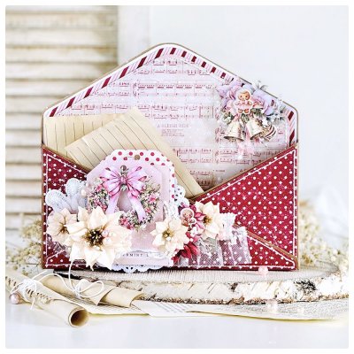 Prima Marketing Paper Flowers - 25 & Peppermint Magical Season (12 pack)