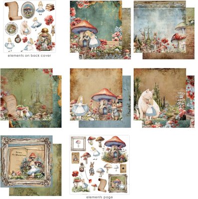 Prima Marketing 6”x6” Paper Pad - Return To Wonderland (26 sheets)