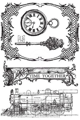 Prima Cling Stamp Set - Time Traveler (Time Together)