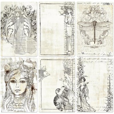 Prima Iron Orchid Designs Everyday Vintage Paintables Cards - Bohemian (12 pack)