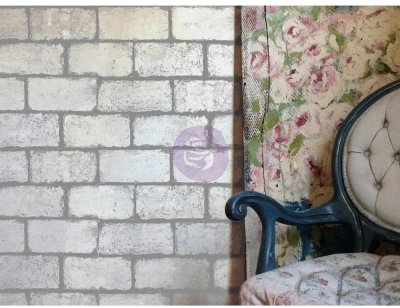 Prima Iron Orchid 12”x12” Decor Stamps - Cobble