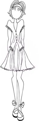 Prima Mixed Media Doll Cling Rubber Stamp - Phoebe